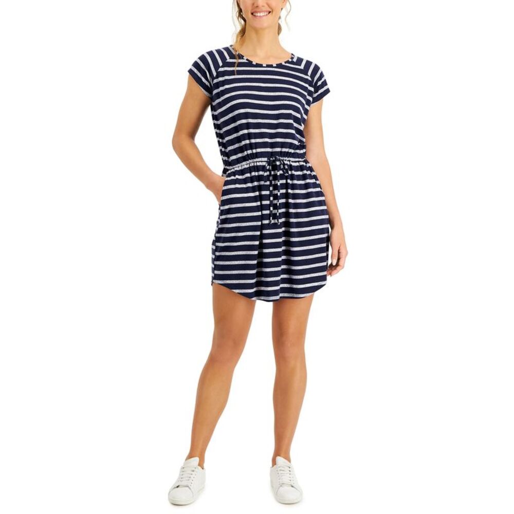 Jamie Layla Petite Striped Drawstring Dress